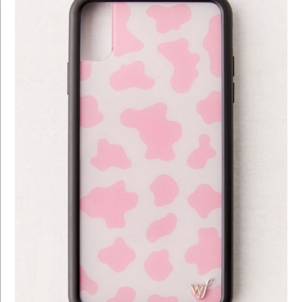 Wildflower IPhone XS Max pink cow print case